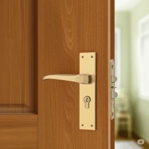 Secure Home Diamond Mortise Lock Set – Black Antique Finish with Iron Lock Body & Brass Cylinder