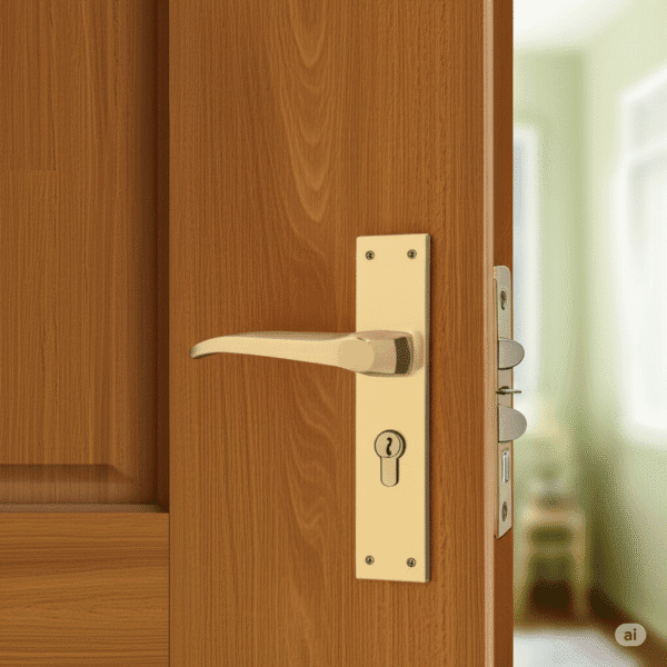 Secure Home Diamond Mortise Lock Set – Black Antique Finish with Iron Lock Body & Brass Cylinder